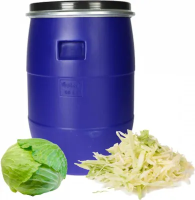 Produktbild von Kunststoffbeizfass mit Klammer 60l