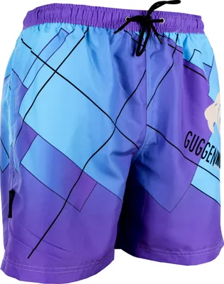 Produktbild von GUGGEN MOUNTAIN Badehose für Herren Schnelltrocknende Badeshorts B8 mit Kordelzug Beachshorts Boardshorts Schwimmhose Männer mit Muster Blau XL
