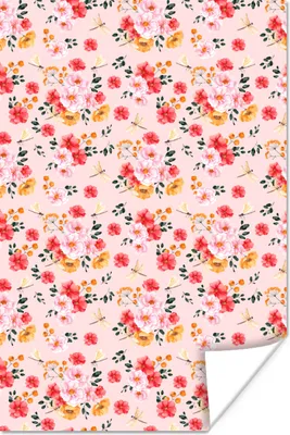 Produktbild von MuchoWow® Poster Blumen - Farben - Collage 20x30 cm - Papierdruck