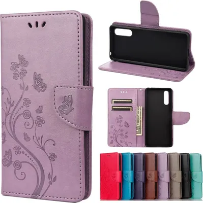 Produktbild von König Design Hülle kompatibel mit Sony Xperia 10 III Kunstleder Handyhülle - Handy Case Violett