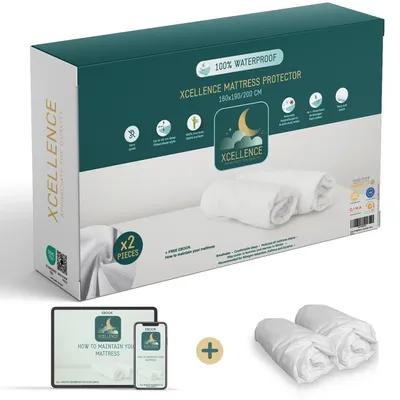 Productafbeelding van Elzusha - Waterdichte Matrasbeschermer Set van 2 voor 160 x 200 cm