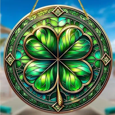 Produktbild von Sonnenfänger - Four Leaf/XL aus Buntglas KP31584