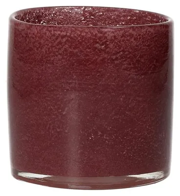 Produktbild von Pomax Tia Windlicht aus Glas, Pflaume, Ø 10 x H 10 cm
