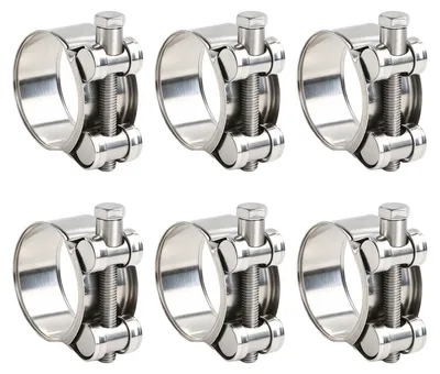Schlauchschellen 6 Stück, Edelstahl, 36-39 mm, verstellbar
