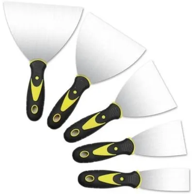 Produktbild von Spachtel Set 5 Stück Edelstahl Flächenspachtel Schaber für Tapeten und Wände Abkratzen 1,5-6 Zoll