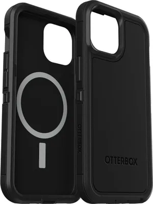 Zdjęcie produktu dla OtterBox Defender - odporne na wstrząsy twarde etui kompatybilne z MagSafe dla iPhone'a 15 - czarne