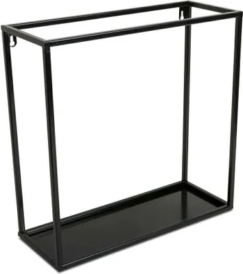 Produktbild von Wandregal, Hängeregal Metall Aufhängen, Rechteckig, Loft, Schwarz, 40 cm