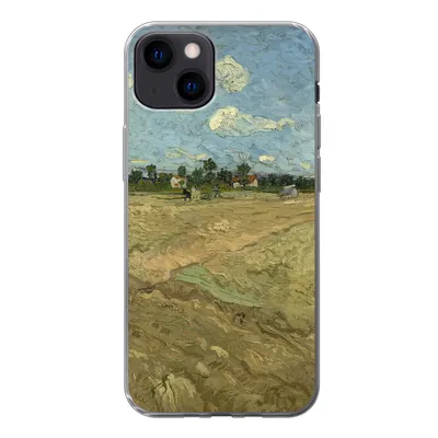 Produktbild von MuchoWow® Handyhülle Schutzhülle Hülle für iPhone 13 Gepflügte Felder - Vincent van Gogh Silikon Softcase Handy Hülle - Karteninhaber