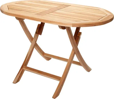 Produktbild von Gartentisch - 120 x 70 cm - Braun - Teakholz massiv - klappbar
