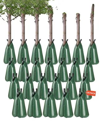 Produktbild von VEVOR Baum-Bewässerungstasche, 25 Packungen 20 Gallonen Bewässerungstaschen für neue Bäume, 5-9 Stunden langsame Freisetzung nachfüllbare Baum-Tropfbewässerungstaschen mit Reißverschluss, langlebiges Baum-Bewässerungssystem für gezielte Tiefenwurzeln, 20 Gallonen x 25