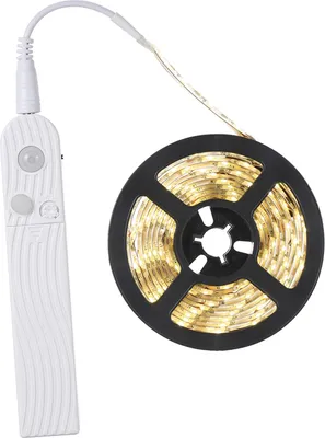 Produktbild von DC5-6V 3W 2 Meter 120 LED Strip Light Schranklampe AAA Batteriebetrieben USB Ladeanschluss Design PIR Bewegungssensor Human Infrarot Induktion