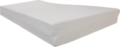 A white mattress is shown against a white background.