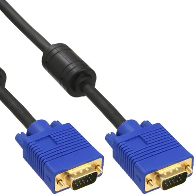 Produktbild von InLine® S-VGA Kabel Premium, 15pol HD Stecker / Stecker, schwarz, 10m