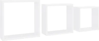 Obrázek produktu pro vidaXL Police Cube 3 ks. Bílá MDF