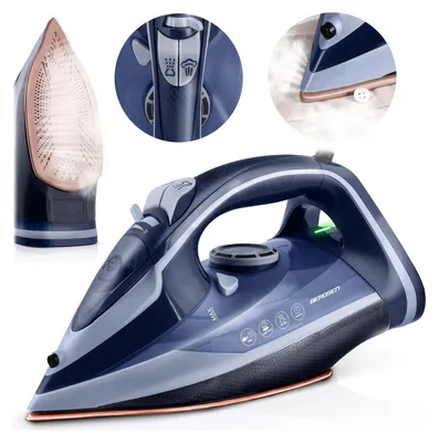Zdjęcie produktu dla Żelazko parowe 3000W Berdsen BD-330 ceramiczna powłoka praca w pionie