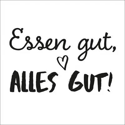 Produktbild von Servietten Papier 33x33cm 3-lagig mit Schriftzug Essen 20 Stück