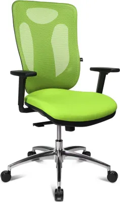 Produktbild von Topstar Bürostuhl Sitness Net Pro 100, NN39T T35 Stoff grün, Gestell alu