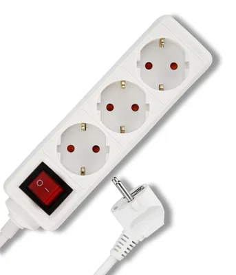 Productafbeelding van REV RITTER wandcontactdoos met 3 stopcontacten en schakelaar, wit