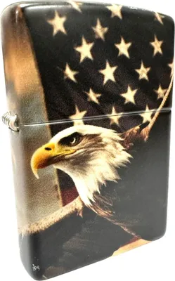 Produktbild von Zippo Benzin-Feuerzeug Color 540 Eagle USA Flag 60007289, unbefüllt