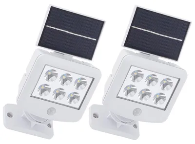Produktbild von 2x LED Solarleuchte, weiß, Bewegungsmelder, L 12,8 cm