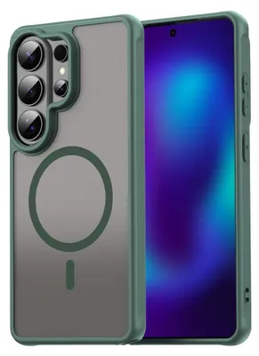 Immagine prodotto di Custodia MagSafe per Samsung Galaxy S26 Ultra 5G con protezione magnetica per la fotocamera, verde