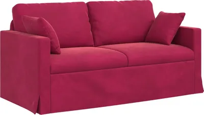 Zdjęcie produktu dla Sofa vidaXL w kolorze bordowym, 158 x 78 x 80 cm, aksamit