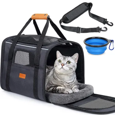 Productafbeelding van Morpilot Draagzak voor huisdieren, opvouwbaar, geschikt voor honden, katten en andere kleine dieren. Draagmand voor dieren