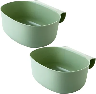 Imagen del producto de Juego de cubos de basura, de 2 piezas, colgantes, compactos, de 5 litros, para la cocina