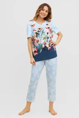 Produktbild von Rösch Flowers Pyjama 1233187 Mehrfarbig - größe 44  - Naturbelassen