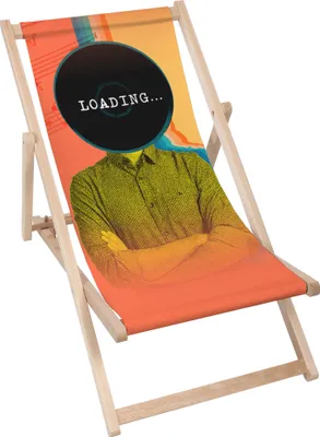 Produktbild von Dreamroots Liegestuhl klappbar Holz, Buchenholz bis 130 kg, Sonnenliege klappbar mit 3-stufiger Neigungsregulierung der Rückenlehne, Vintage Loading