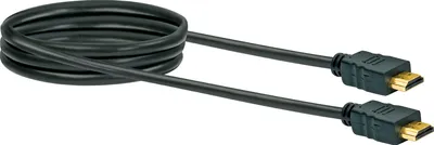 Produktbild von HDMI®-Kabel mit Ethernet 18 Gbit/s schwarz/gold 0,7-5 m , Kabellänge:1,3 m