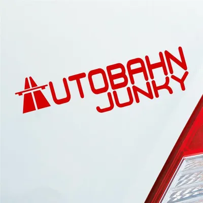 Produktbild von Auto Aufkleber Autobahn Junky Tuning Racing 15x5 cm Rot Sticker Heckscheibenaufkleber