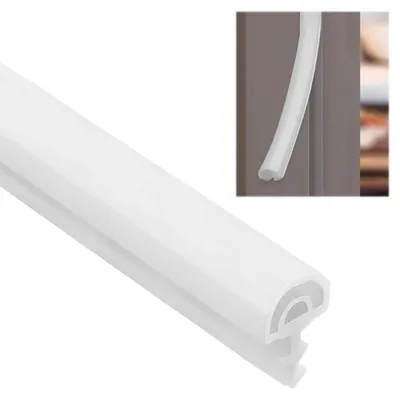 Obrázek produktu pro Těsnění dveří - PVC - Bílé - 10 m - Proti hluku a průvanu