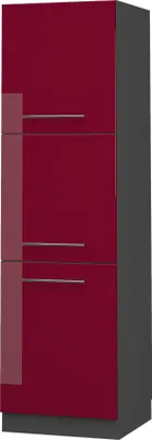 Produktbild von Vicco Herdumbauschrank Fame-Line, 60 cm, Bordeaux Hochglanz/Anthrazit
