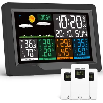 Productafbeelding van Weerstation met 3 Buitensensoren – 7,5" Kleuren Display