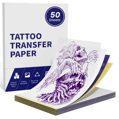 Tattoo-Transferpapier A4, 50 Blatt, thermisch, für Schablonen