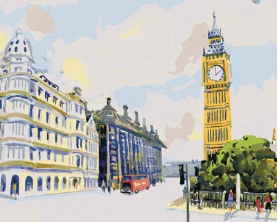 Produktbild von Zuty - Malen nach Zahlen - BIG BEN IN LONDON, 40x50 cm, mit Keilrahmen (bereits gespannt)