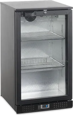 Produktbild von Esta Barkühler BA101GE mit 1 Glastür - Umluftkühlung, 105 Liter, schwarz