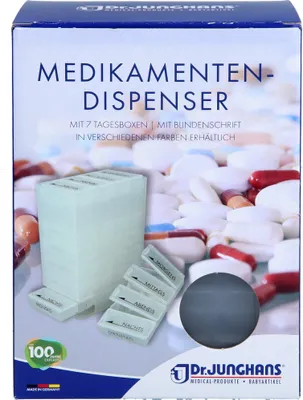 Produktbild von Medikamentendispenser 7 Tage weiß trans.Blind. 1 St