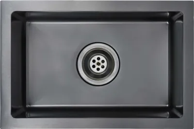 Produktbild von vidaXL Handgefertigte Küchenspüle Schwarz Edelstahl