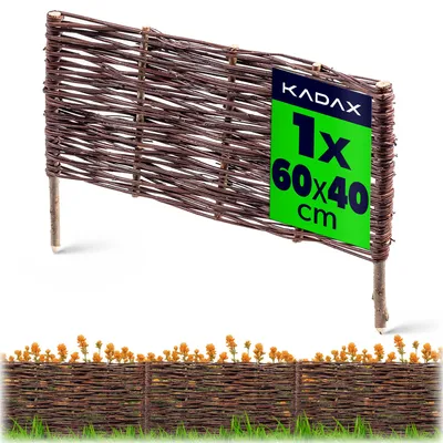 Obrázek produktu pro KADAX vrbová palisáda "Holme", přírodní vrbový plot, 40 cm, 1 kus