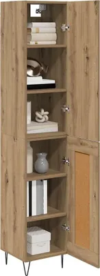 Immagine prodotto di vidaXL Credenza alta in rovere Artisan 34,5 x 34 x 90 cm in materiale derivato dal legno