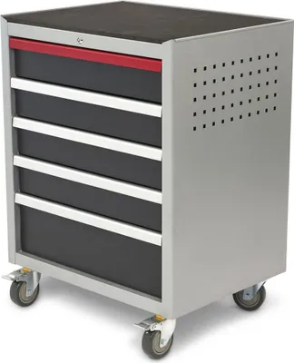 Produktbild von HBM Deluxe-Werkzeugwagen mit 5 Schubladen für Werkstattausrüstung