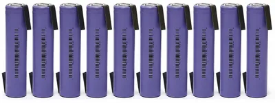 Produktbild von 10 x Akku18650 TerraE INR18650-35E mit Z-Form Lötfahne 3,6V 3,7V 3350mAh 18650 Li-Ion / Alternative zu Samsung 35E