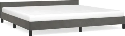 Immagine prodotto di vidaXL Struttura letto senza materasso grigio scuro 200x200 cm velluto