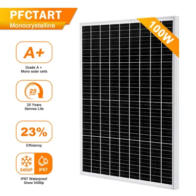 Obrázok produktu pre 100W solárny panel mono solárny modul solárny článok solárny systém fotovoltaický pre kemping a záhradu