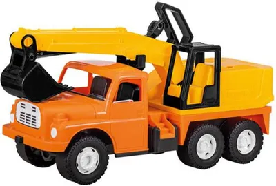 Obrázek produktu pro Auto Tatra 148 plast 73cm  Bagr na písek v krabici - žlutooranžové 12m+