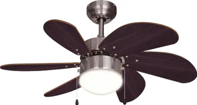 Produktbild von Bestron Deckenventilator mit Beleuchtung, 3 Geschwindkigkeitsstufen & große Flügelspannweite von Ø75 cm, inkl. Sommer-/Winterfunktion, 50 W, Farbe: Eiche / Braun