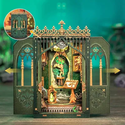 Zdjęcie produktu dla Miniaturowy domek – projekt "zrób to sam" – "Herbarium Ciemności" – 90 elementów + oświetlenie LED