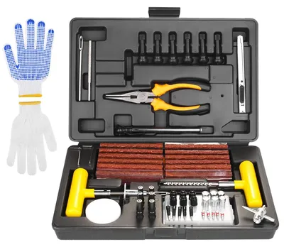 Produktbild von Reparatursatz für Reifen, verstärkter Reparaturset mit Reifendruckmesser